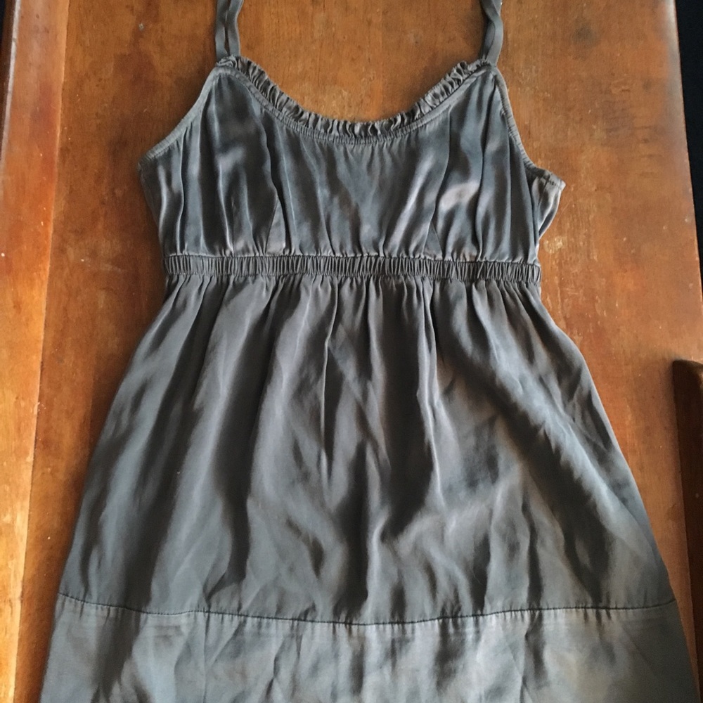 MARTIN + OSA Grey Gray Silk Camisole Ruffle Trim - Picture 1 of 4